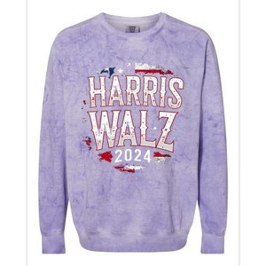 Harris Walz 2024 Election Kamala Harris Tim Walz President Colorblast Crewneck Sweatshirt