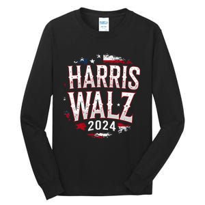 Harris Walz 2024 Election Kamala Harris Tim Walz President Tall Long Sleeve T-Shirt