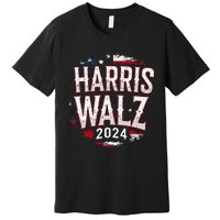 Harris Walz 2024 Election Kamala Harris Tim Walz President Premium T-Shirt