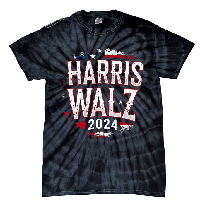 Harris Walz 2024 Election Kamala Harris Tim Walz President Tie-Dye T-Shirt