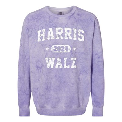 Harris Waltz 2024 Walz Vintage Team Colorblast Crewneck Sweatshirt