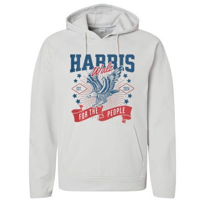 Harris Walz 2024 Election President Kamala Harris Tim Waltz Performance Fleece Hoodie