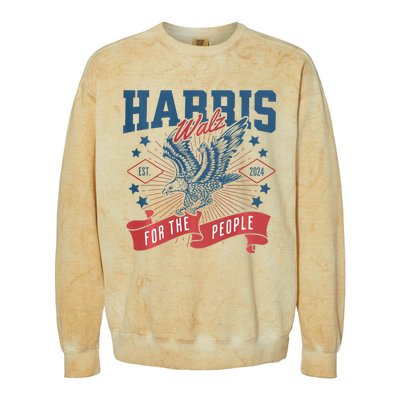 Harris Walz 2024 Election President Kamala Harris Tim Waltz Colorblast Crewneck Sweatshirt