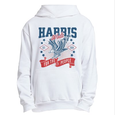 Harris Walz 2024 Election President Kamala Harris Tim Waltz Urban Pullover Hoodie