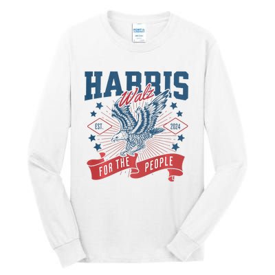 Harris Walz 2024 Election President Kamala Harris Tim Waltz Tall Long Sleeve T-Shirt