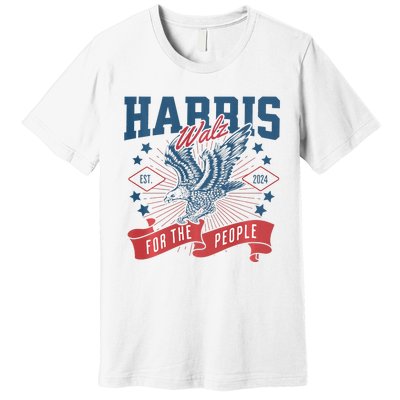 Harris Walz 2024 Election President Kamala Harris Tim Waltz Premium T-Shirt