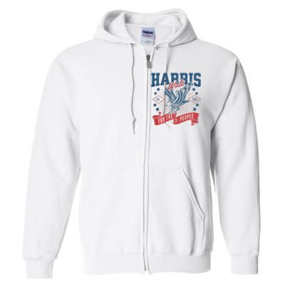 Harris Walz 2024 Election President Kamala Harris Tim Waltz Full Zip Hoodie