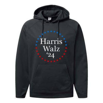 Harris Walz 2024 For President Patriotic Kamala Waltz 2024 Performance Fleece Hoodie