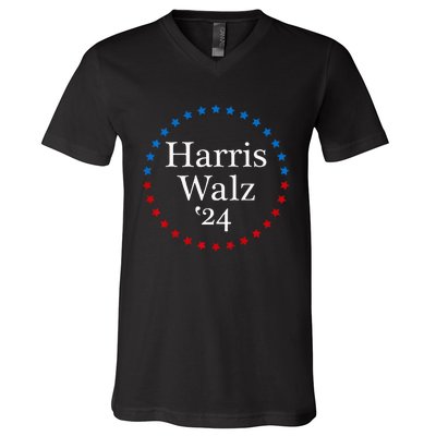 Harris Walz 2024 For President Patriotic Kamala Waltz 2024 V-Neck T-Shirt