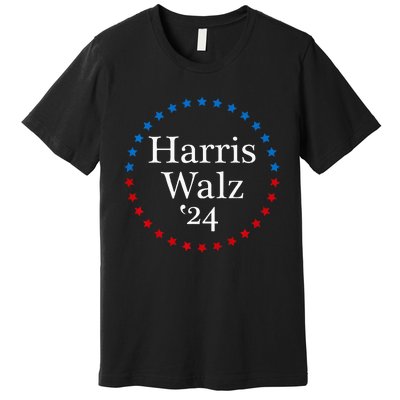 Harris Walz 2024 For President Patriotic Kamala Waltz 2024 Premium T-Shirt