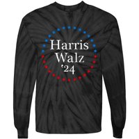 Harris Walz 2024 For President Patriotic Kamala Waltz 2024 Tie-Dye Long Sleeve Shirt