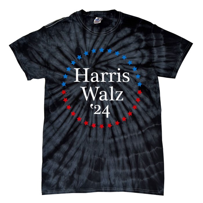 Harris Walz 2024 For President Patriotic Kamala Waltz 2024 Tie-Dye T-Shirt