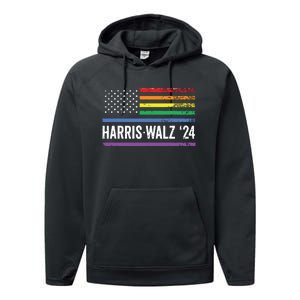 Harris Walz 2024 Election Kamala Tim Waltz American Lgbt Performance Fleece Hoodie