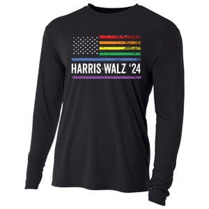 Harris Walz 2024 Election Kamala Tim Waltz American Lgbt Cooling Performance Long Sleeve Crew