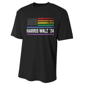 Harris Walz 2024 Election Kamala Tim Waltz American Lgbt Performance Sprint T-Shirt