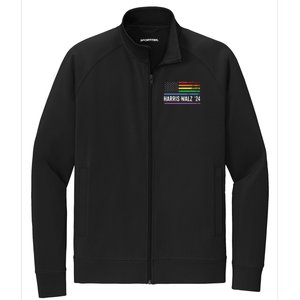 Harris Walz 2024 Election Kamala Tim Waltz American Lgbt Stretch Full-Zip Cadet Jacket