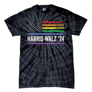 Harris Walz 2024 Election Kamala Tim Waltz American Lgbt Tie-Dye T-Shirt