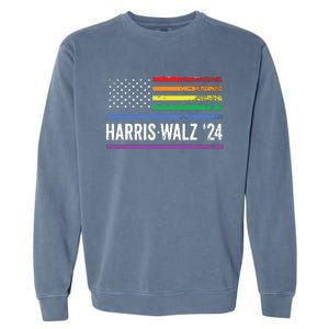 Harris Walz 2024 Election Kamala Tim Waltz American Lgbt Garment-Dyed Sweatshirt