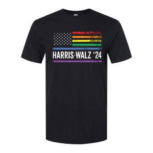 Harris Walz 2024 Election Kamala Tim Waltz American Lgbt Softstyle CVC T-Shirt