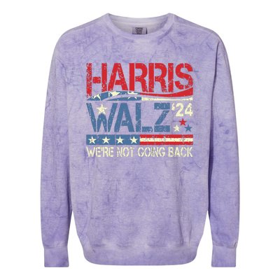 Harris Walz 2024 Kamala Harris 2024 Tim Walz 2024 Usa Flag Colorblast Crewneck Sweatshirt