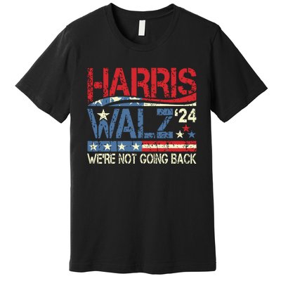 Harris Walz 2024 Kamala Harris 2024 Tim Walz 2024 Usa Flag Premium T-Shirt