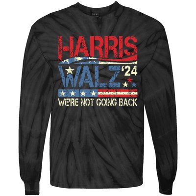 Harris Walz 2024 Kamala Harris 2024 Tim Walz 2024 Usa Flag Tie-Dye Long Sleeve Shirt