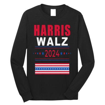 Harris Walz 2024 Kamala And Tim President Campaign Long Sleeve Shirt