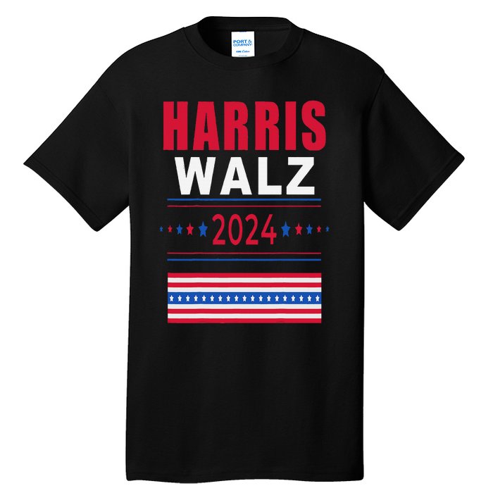 Harris Walz 2024 Kamala And Tim President Campaign Tall T-Shirt