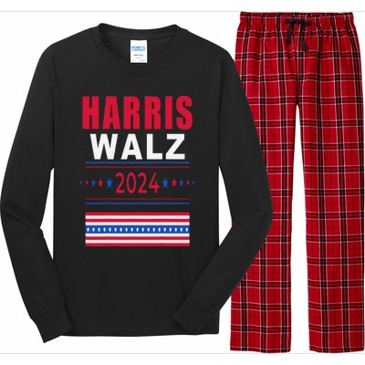 Harris Walz 2024 Kamala And Tim President Campaign Long Sleeve Pajama Set