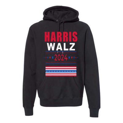 Harris Walz 2024 Kamala And Tim President Campaign Premium Hoodie