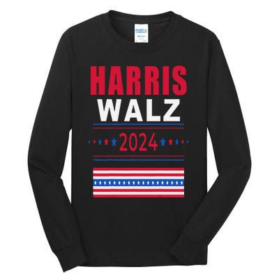 Harris Walz 2024 Kamala And Tim President Campaign Tall Long Sleeve T-Shirt