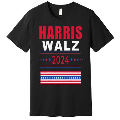 Harris Walz 2024 Kamala And Tim President Campaign Premium T-Shirt