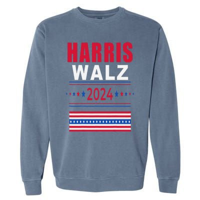 Harris Walz 2024 Kamala And Tim President Campaign Garment-Dyed Sweatshirt