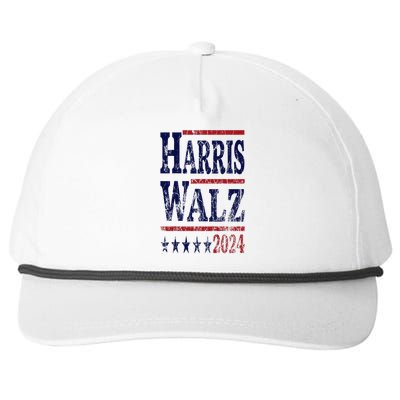 Harris Waltz 2024 Election Kamala Harris Tim Waltz 2024 Snapback Five-Panel Rope Hat