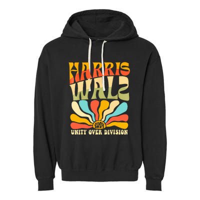 Harris Waltz 2024 Unity Over Division Boho Aesthetic Garment-Dyed Fleece Hoodie