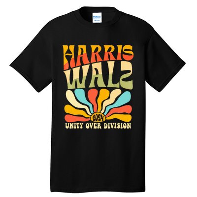 Harris Waltz 2024 Unity Over Division Boho Aesthetic Tall T-Shirt