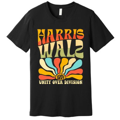 Harris Waltz 2024 Unity Over Division Boho Aesthetic Premium T-Shirt