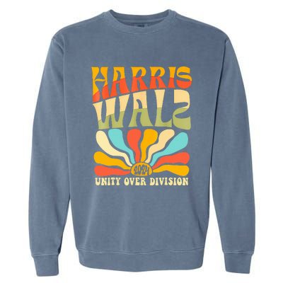 Harris Waltz 2024 Unity Over Division Boho Aesthetic Garment-Dyed Sweatshirt