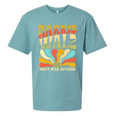 Harris Waltz 2024 Unity Over Division Boho Aesthetic Sueded Cloud Jersey T-Shirt