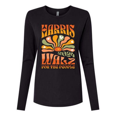 Harris Walz 2024 Election President Kamala Harris Tim Waltz Womens Cotton Relaxed Long Sleeve T-Shirt