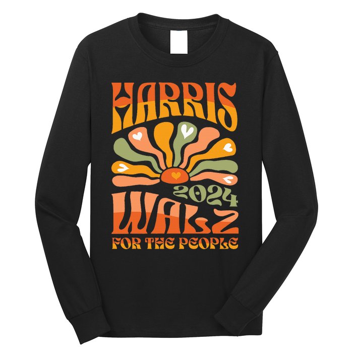 Harris Walz 2024 Election President Kamala Harris Tim Waltz Long Sleeve Shirt