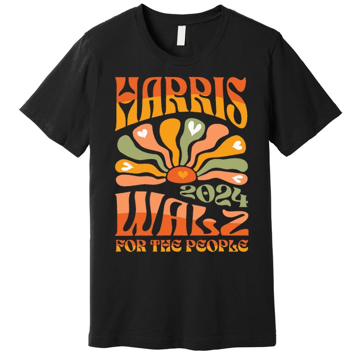 Harris Walz 2024 Election President Kamala Harris Tim Waltz Premium T-Shirt