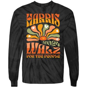 Harris Walz 2024 Election President Kamala Harris Tim Waltz Tie-Dye Long Sleeve Shirt