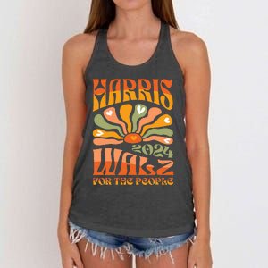 Harris Walz 2024 Election President Kamala Harris Tim Waltz Women's Knotted Racerback Tank