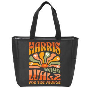 Harris Walz 2024 Election President Kamala Harris Tim Waltz Zip Tote Bag