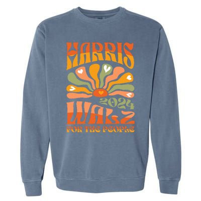 Harris Walz 2024 Election President Kamala Harris Tim Waltz Garment-Dyed Sweatshirt