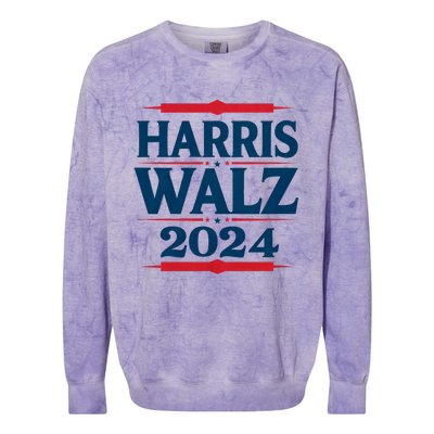 Harris Walz 2024 Election Kamala Harris Tim Walz Waltz Colorblast Crewneck Sweatshirt