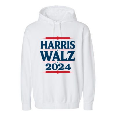 Harris Walz 2024 Election Kamala Harris Tim Walz Waltz Garment-Dyed Fleece Hoodie