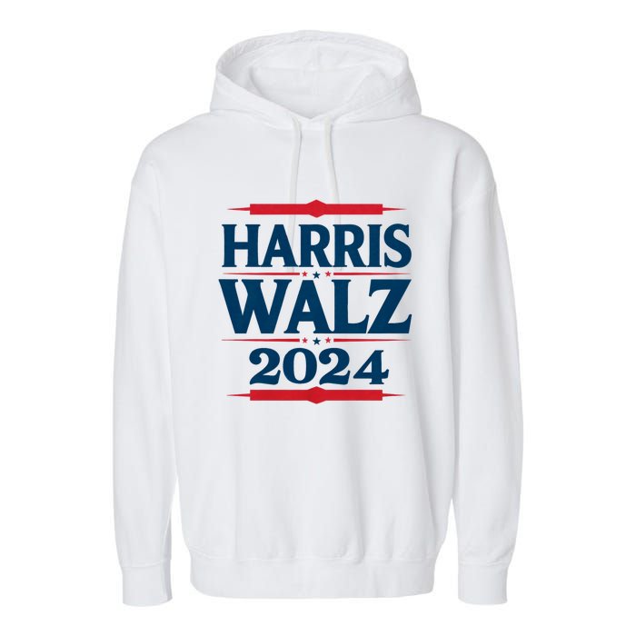 Harris Walz 2024 Election Kamala Harris Tim Walz Waltz Garment-Dyed Fleece Hoodie