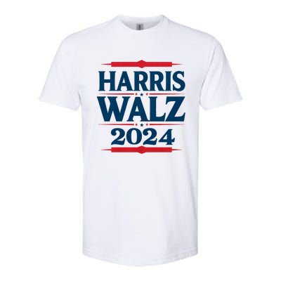 Harris Walz 2024 Election Kamala Harris Tim Walz Waltz Softstyle CVC T-Shirt